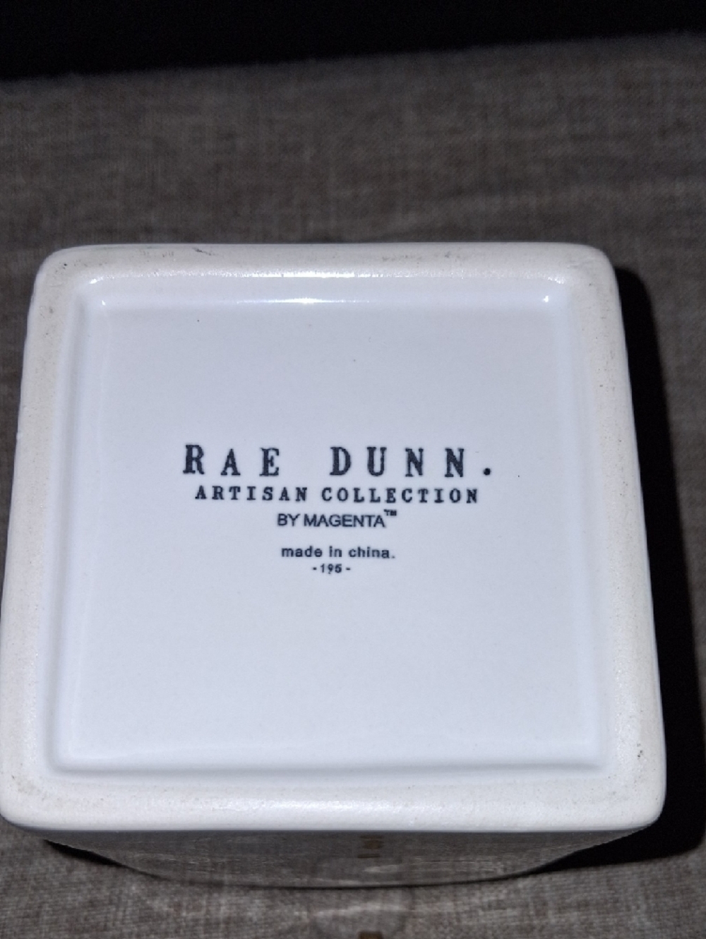 Rae Dunn White Ceramic Piece with Black Stamp - Picture 2 of 4